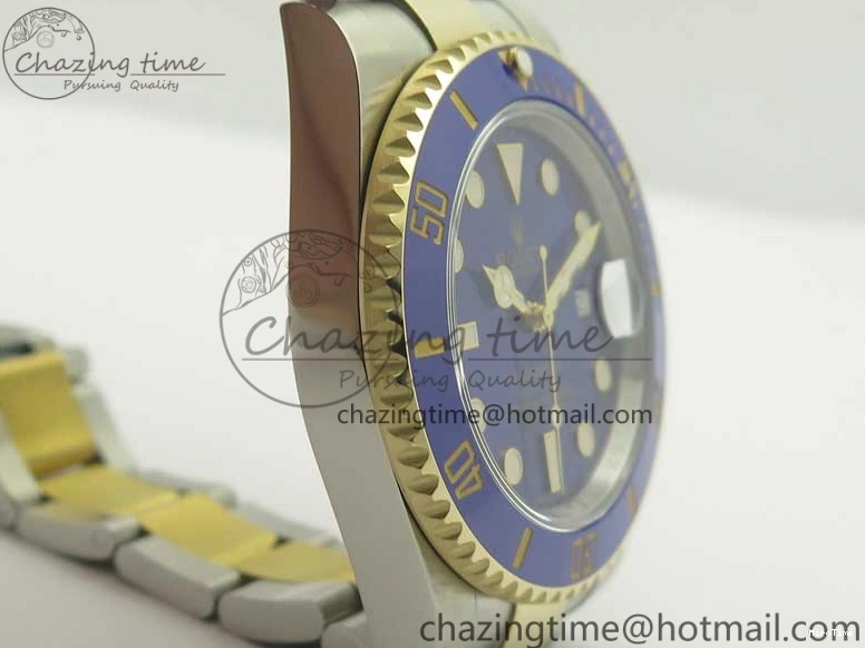 MiroTime 0410 Affordable Submariner 116613 LB Noob 1:1 Best Edition YG Wrapped Bezel Blue Dial on SS YG Bracelet A2836 V 3413